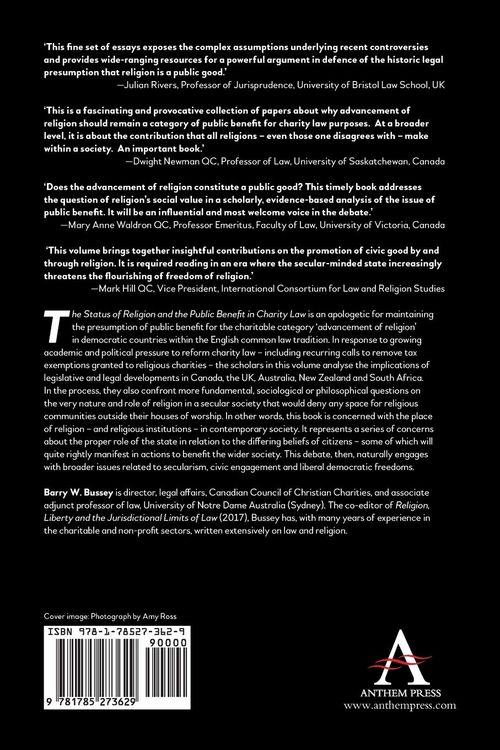 Produktbild: The Status of Religion and the Public Benefit in Charity Law