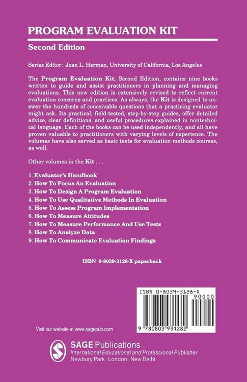 Produktbild: How to Design a Program Evaluation Volume 3