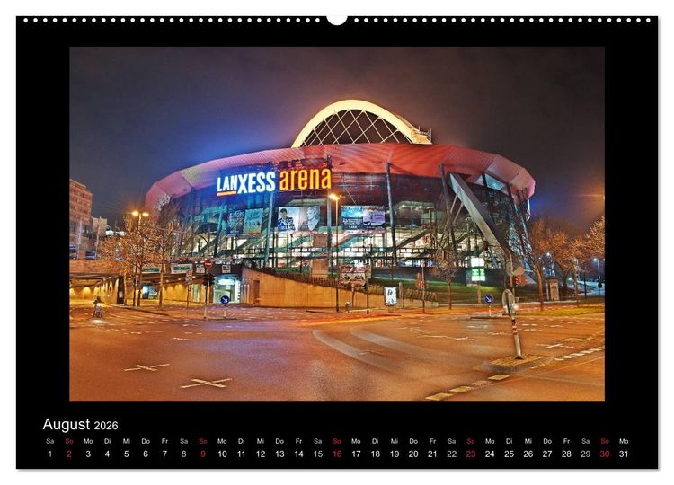 Produktbild: K&ouml;ln &ndash; Nachts 2026 (hochwertiger Premium Wandkalender 2026 DIN A2 quer), Kunstdruck in Hochglanz