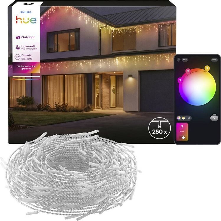 Produktbild: Philips Hue 8721103179999 Lichterkette Innen/Au&szlig;en netzbetrieben LED Wei&szlig;, Mehrfarbig