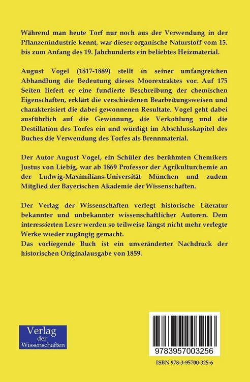 Produktbild: Der Torf, seine Natur und Bedeutung