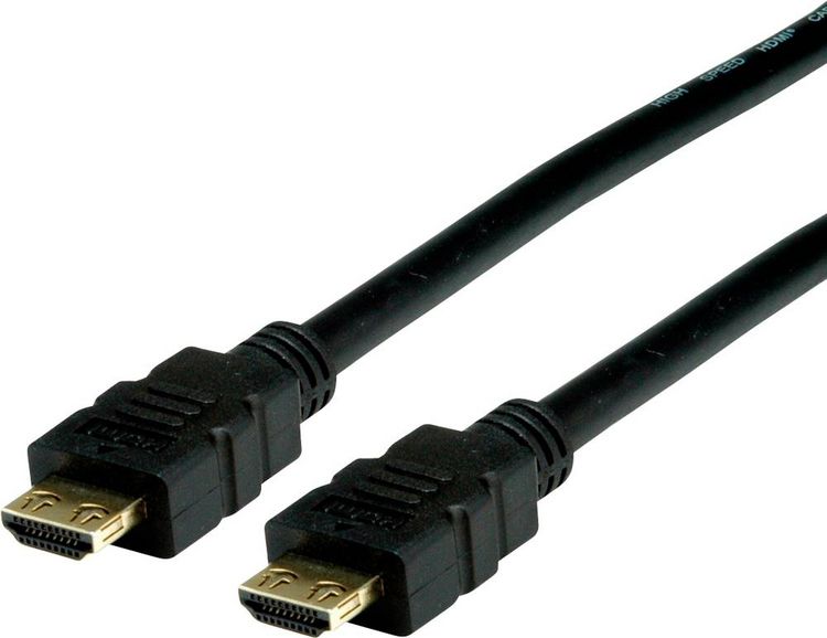 Produktbild: Value HDMI Anschlusskabel HDMI-A Stecker, HDMI-A Stecker 5.00 m Schwarz 11.99.5694 4K UHD, doppelt geschirmt HDMI-Kabel