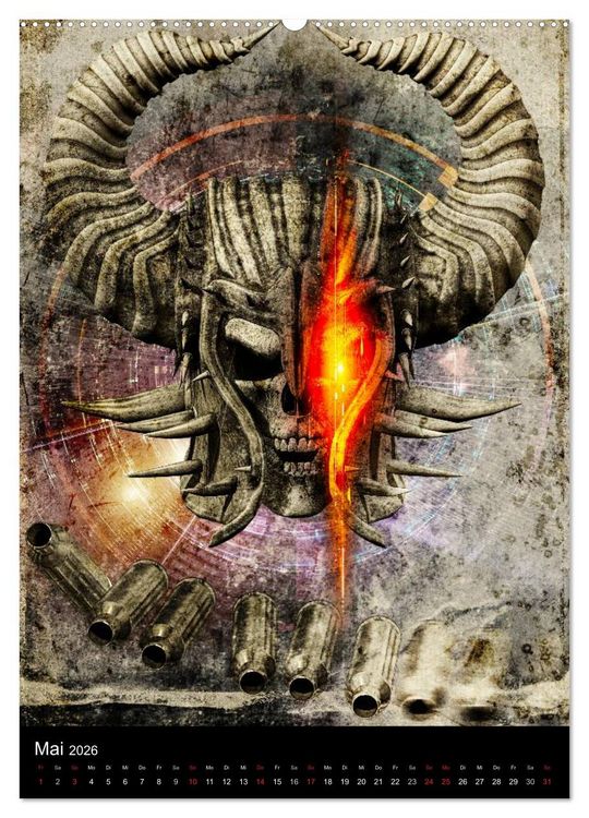 Produktbild: S.O.D. - Skulls Of Death Vol. I - Totenkopf Artworks (hochwertiger Premium Wandkalender 2026 DIN A2 hoch), Kunstdruck in Hochglanz