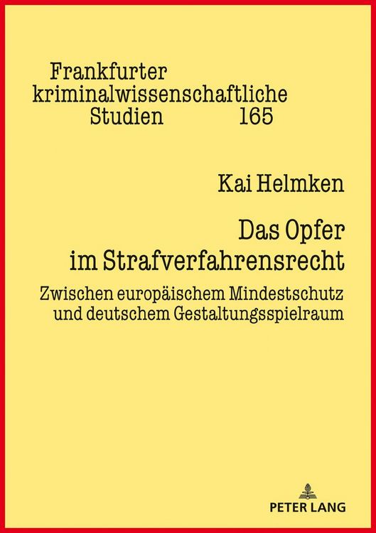Produktbild: Das Opfer im Strafverfahrensrecht