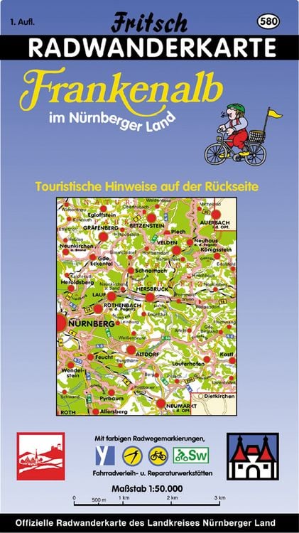 Produktbild: Frankenalb im N&uuml;rnberger Land/Radwanderkarte