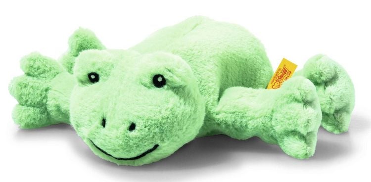 Produktbild: Steiff 242618 - Floppy Cappy Frosch, liegend, gr&uuml;n, Pl&uuml;sch, 20 cm
