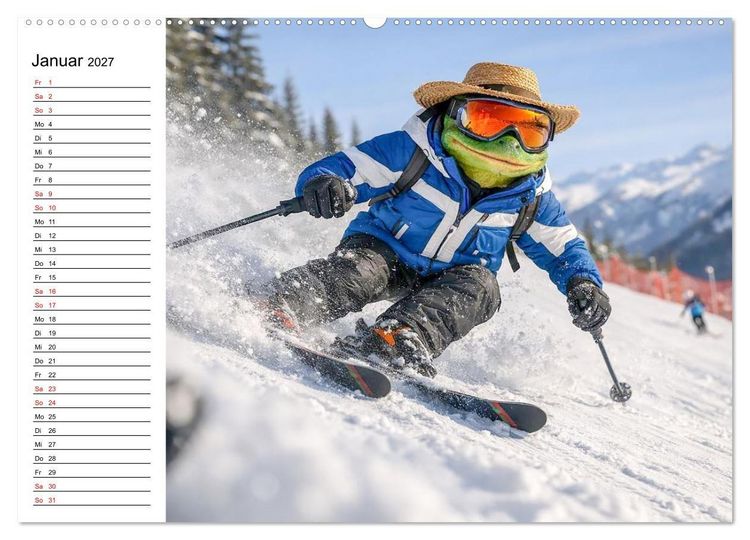 Produktbild: Sportfrosch (hochwertiger Premium Wandkalender 2027 DIN A2 quer), Kunstdruck in Hochglanz
