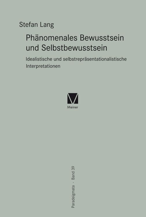 Produktbild: Ph&auml;nomenales Bewusstsein und Selbstbewusstsein