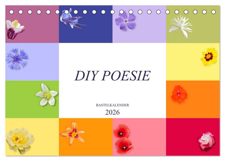 Produktbild: DIY POESIE - BASTELKALENDER (Tischkalender 2026 DIN A5 quer), CALVENDO Monatskalender