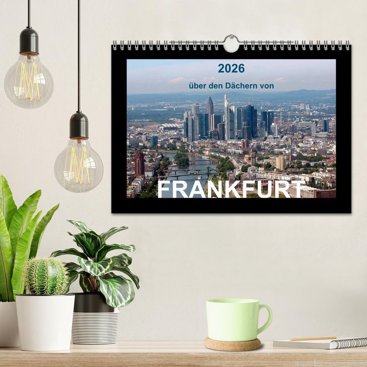 Produktbild: &uuml;ber den D&auml;chern von FRANKFURT (Wandkalender 2026 DIN A4 quer), CALVENDO Monatskalender