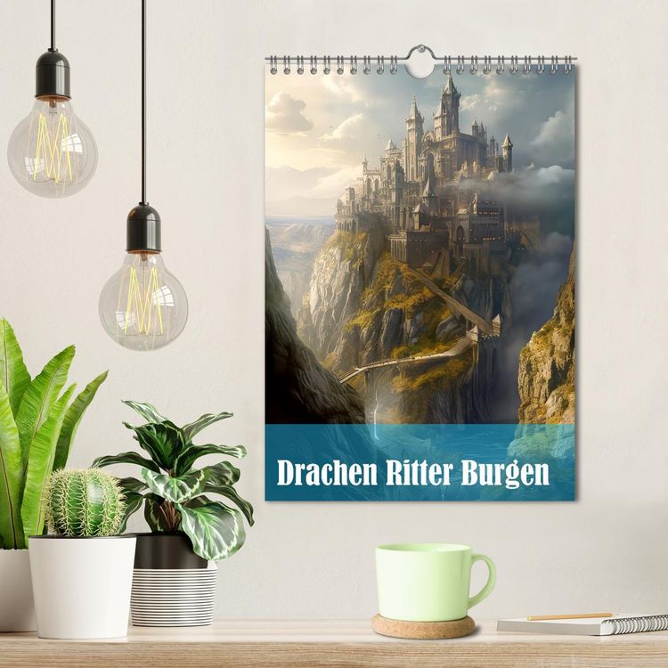 Produktbild: Drachen Ritter Burgen (Wandkalender 2026 DIN A4 hoch), CALVENDO Monatskalender