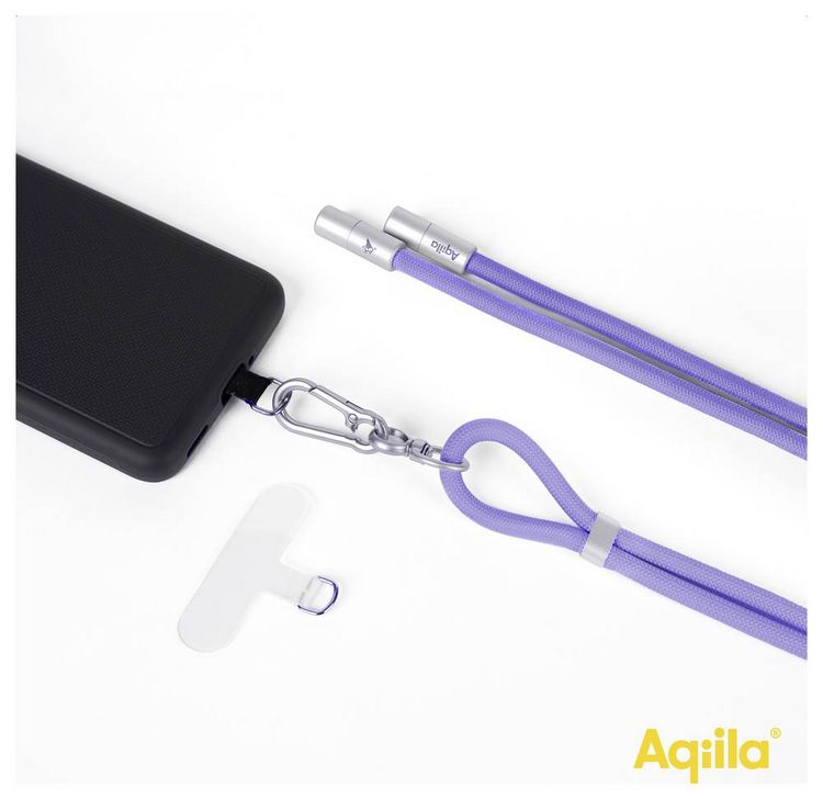 Produktbild: Aqiila USB-C&reg; Kabel USB 2.0 Apple Lightning Stecker, USB-C&reg; 1.5 m Lila Handykette AQLYCBPBICL4PL146