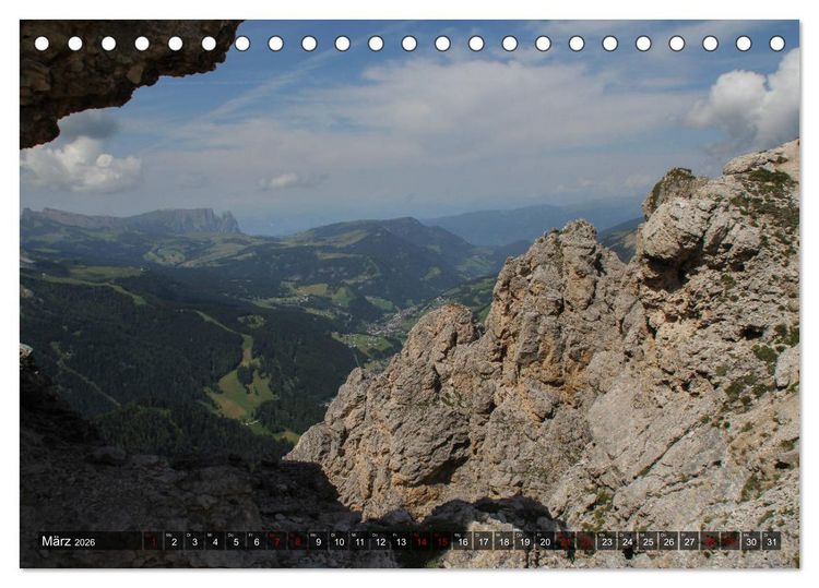 Produktbild: Dolomiten 2026 - Die wei&szlig;en Berge (Tischkalender 2026 DIN A5 quer), CALVENDO Monatskalender