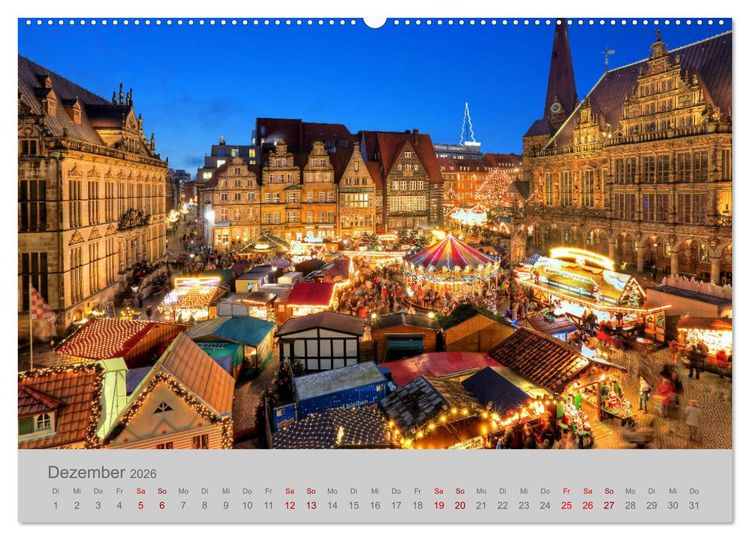 Produktbild: Hansestadt Bremen (hochwertiger Premium Wandkalender 2026 DIN A2 quer), Kunstdruck in Hochglanz
