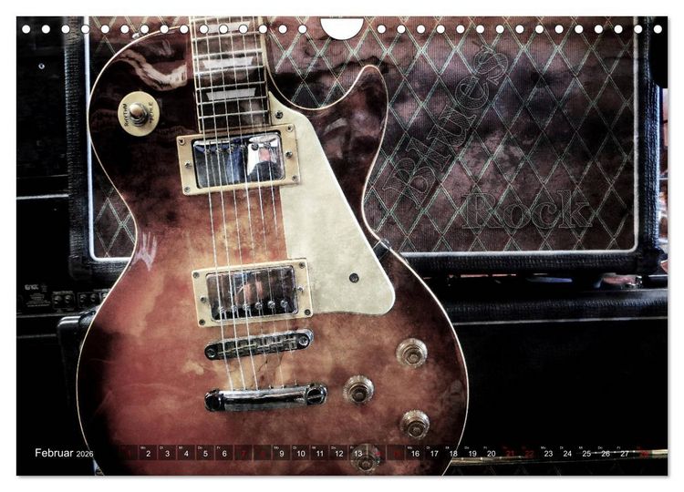 Produktbild: Gitarren - Grunge Style (Wandkalender 2026 DIN A4 quer), CALVENDO Monatskalender
