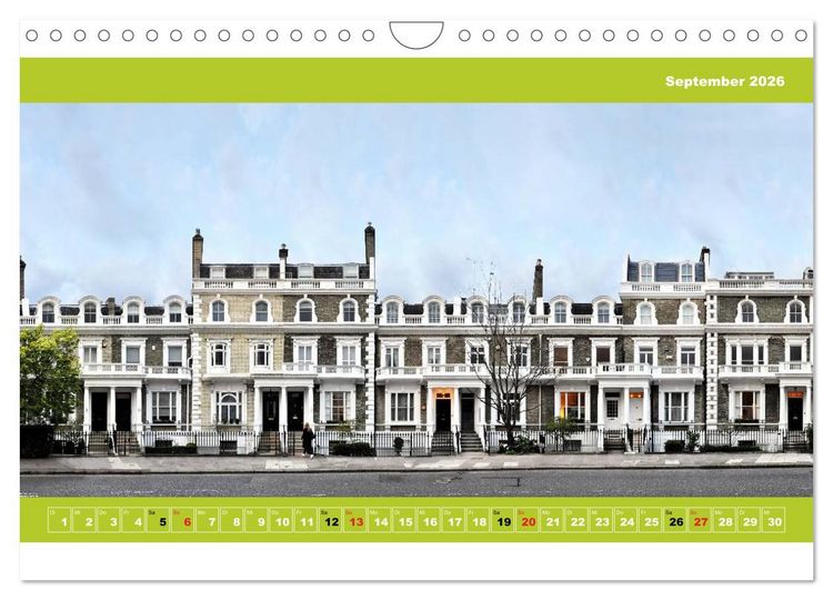 Produktbild: London Fassade 2026 (Wandkalender 2026 DIN A4 quer), CALVENDO Monatskalender