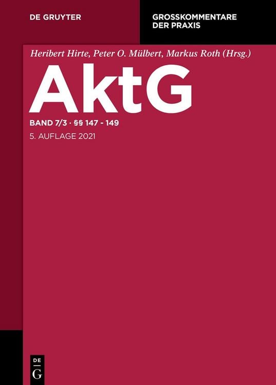 Produktbild: Aktiengesetz / &sect;&sect; 147-149