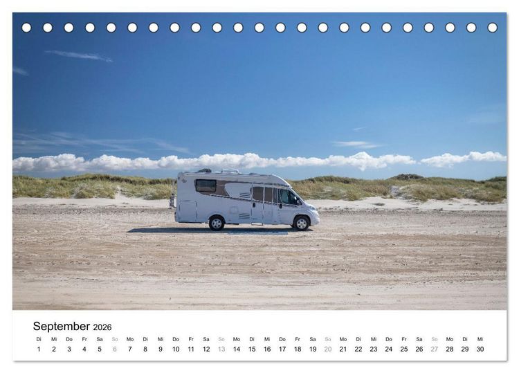 Produktbild: D&auml;nemark - Mit dem Wohnmobil durch J&uuml;tland (Tischkalender 2026 DIN A5 quer), CALVENDO Monatskalender