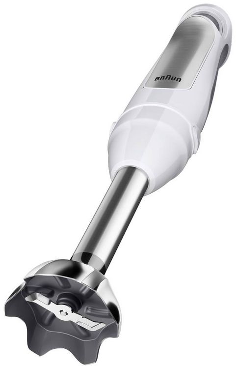 Produktbild: Braun MQ7020 WH Stabmixer 1000 W BPA-frei, stufenlose Geschwindigkeitseinstellung, mit Mixbecher Wei&szlig;, Silber