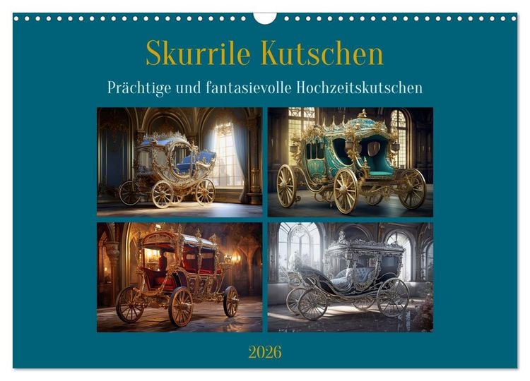 Produktbild: Skurrile Kutschen (Wandkalender 2026 DIN A3 quer), CALVENDO Monatskalender