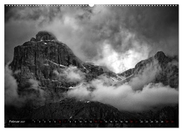 Produktbild: Dramatik in SW (Wandkalender 2027 DIN A2 quer), CALVENDO Monatskalender