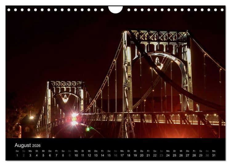 Produktbild: Kaiser-Wilhelm-Br&uuml;cke Wilhelmshaven (Wandkalender 2026 DIN A4 quer), CALVENDO Monatskalender
