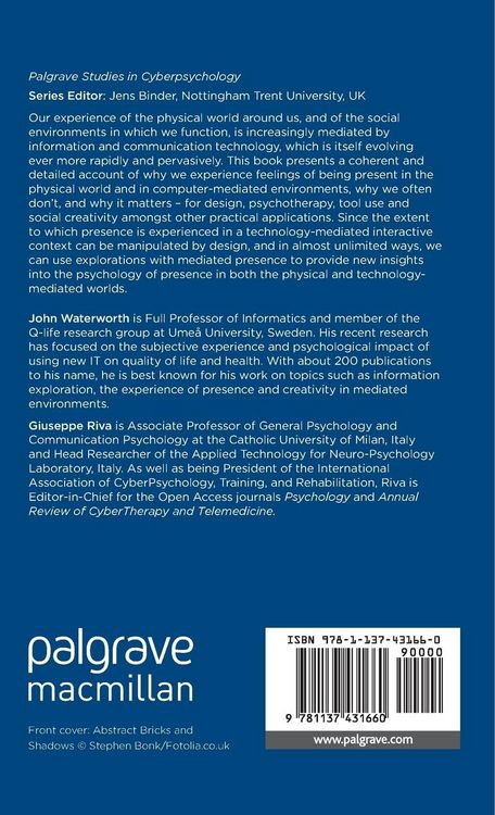 Produktbild: Feeling Present in the Physical World and in Computer-Mediated Environments