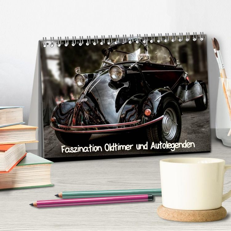 Produktbild: Faszination Oldtimer und Autolegenden (Tischkalender 2027 DIN A5 quer), CALVENDO Monatskalender
