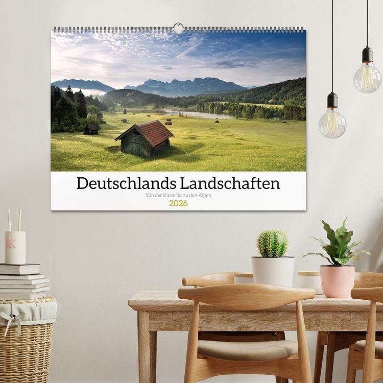 Produktbild: Deutschlands Landschaften 2026 &ndash; Von der K&uuml;ste bis zu den Alpen (Wandkalender 2026 DIN A2 quer), CALVENDO Monatskalender