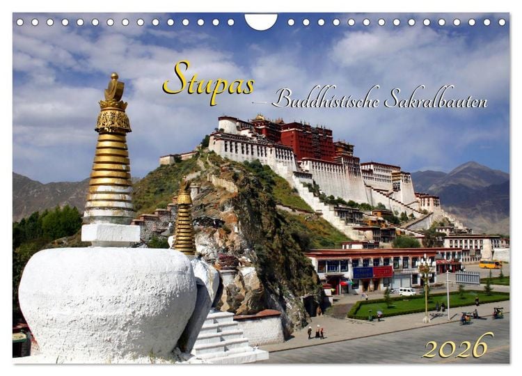Produktbild: Stupas &ndash; Buddhistische Sakralbauten 2026 (Wandkalender 2026 DIN A4 quer), CALVENDO Monatskalender