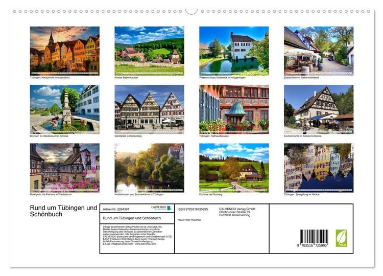 Produktbild: Rund um T&uuml;bingen und Sch&ouml;nbuch (hochwertiger Premium Wandkalender 2026 DIN A2 quer), Kunstdruck in Hochglanz