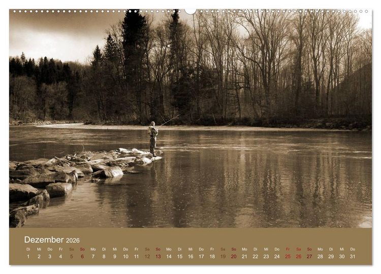 Produktbild: Fliegenfischen (Wandkalender 2026 DIN A2 quer), CALVENDO Monatskalender