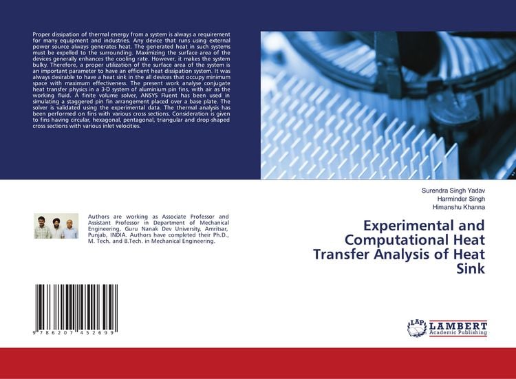 Produktbild: Experimental and Computational Heat Transfer Analysis of Heat Sink