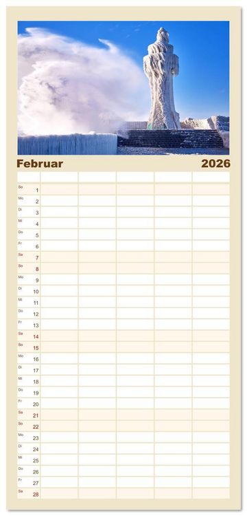 Produktbild: Familienplaner 2026 - Sch&ouml;ne Ostsee - Impressionen &uuml;bers Jahr mit 5 Spalten (Wandkalender, 21 x 45 cm) CALVENDO