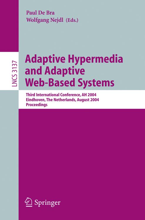 Produktbild: Adaptive Hypermedia and Adaptive Web-Based Systems