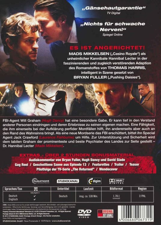 Produktbild: Hannibal - Staffel 1 - Uncut [4 DVDs]