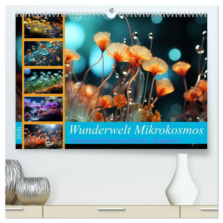 Produktbild: Wunderwelt Mikrokosmos (hochwertiger Premium Wandkalender 2026 DIN A2 quer), Kunstdruck in Hochglanz