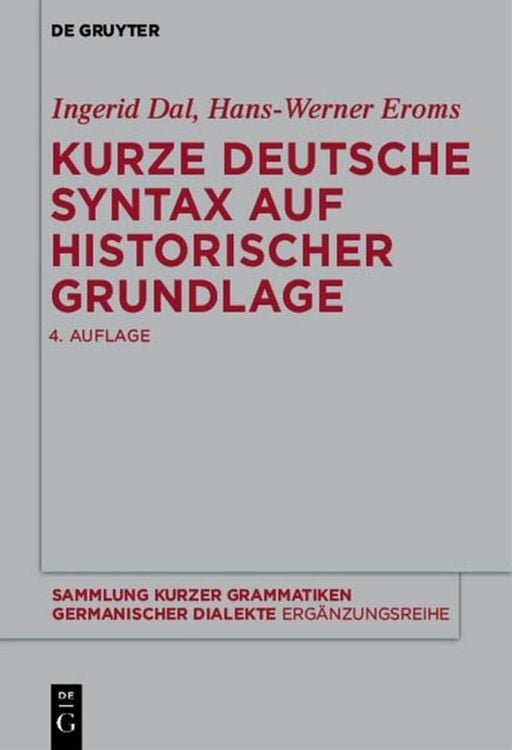 Produktbild: Kurze deutsche Syntax auf historischer Grundlage