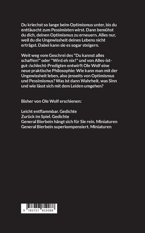 Produktbild: Schei&szlig; auf Optimismus
