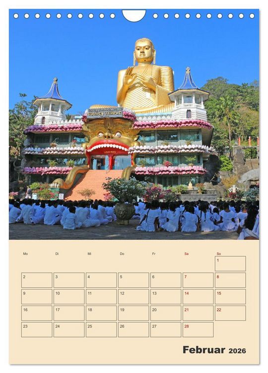 Produktbild: Sri Lanka - Terminplaner (Wandkalender 2026 DIN A4 hoch), CALVENDO Monatskalender