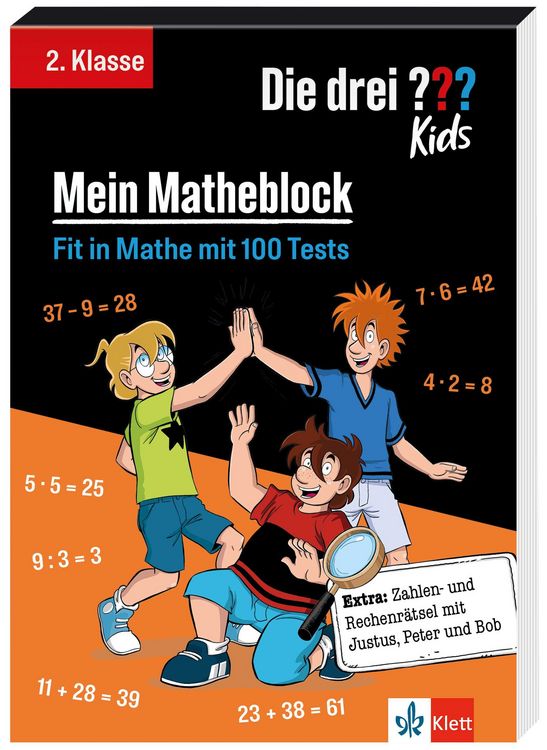 Produktbild: Die drei ??? Kids: Mein Matheblock 2. Klasse