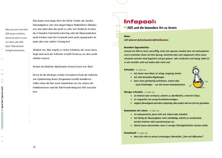 Produktbild: ADS. Aufmerksamkeitsdefizitsyndrom. Topfit beim Lernen! Bedienungsanleitung f&uuml;r dein Gehirn