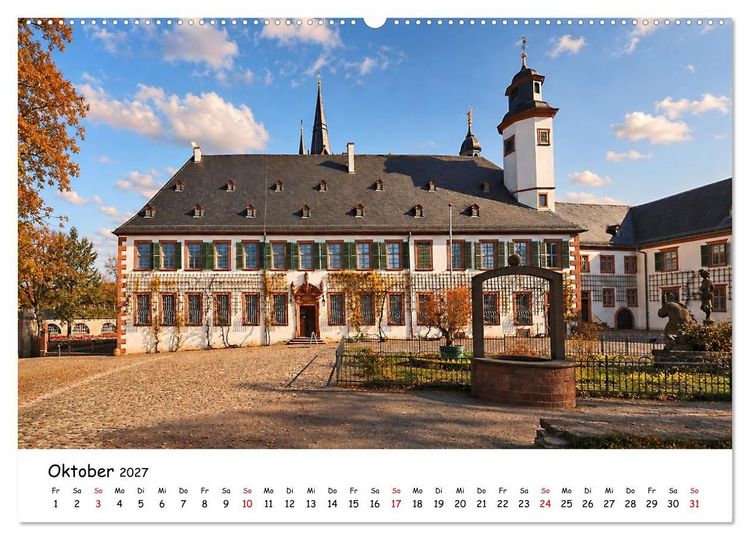 Produktbild: Rund um das Benediktinerkloster Seligenstadt (hochwertiger Premium Wandkalender 2027 DIN A2 quer), Kunstdruck in Hochglanz