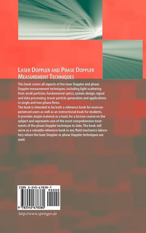 Produktbild: Laser Doppler and Phase Doppler Measurement Techniques