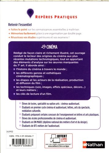 Produktbild: Le cin&eacute;ma : retenir l'essentiel