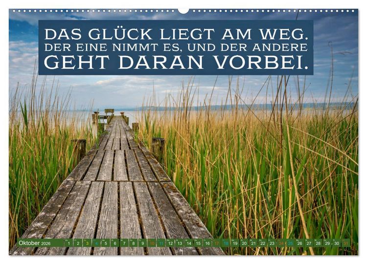 Produktbild: Quellen des Gl&uuml;cks (Wandkalender 2026 DIN A2 quer), CALVENDO Monatskalender