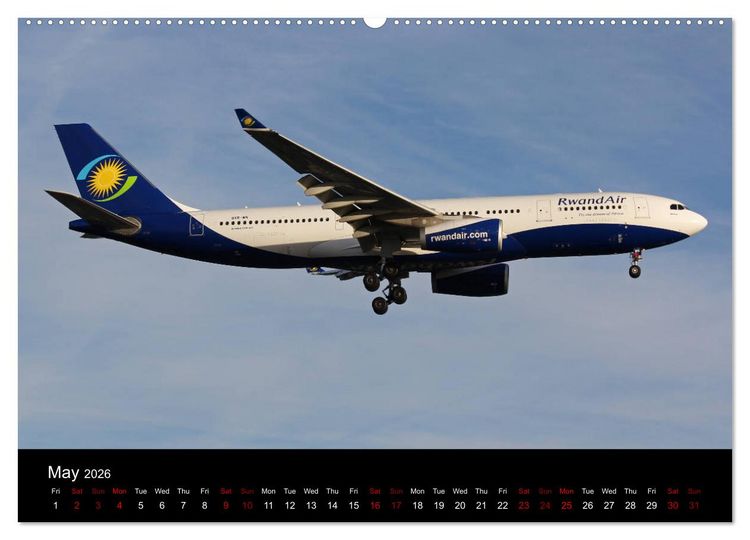 Produktbild: Widebody Jets (High Quality Premium Wall Calendar 2026 DIN A2 landscape),CALVENDO 12 Month Wall Calendar