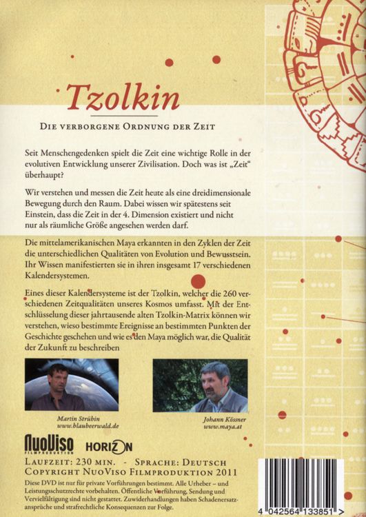 Produktbild: Tzolkin - Die verborgene Ordnung der Zeit, 1 DVD
