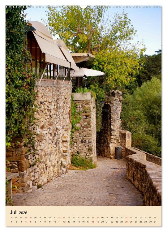 Produktbild: Besal&uacute; - Mittelalter im Hinterland der Costa Brava (hochwertiger Premium Wandkalender 2026 DIN A2 hoch), Kunstdruck in Hochglanz