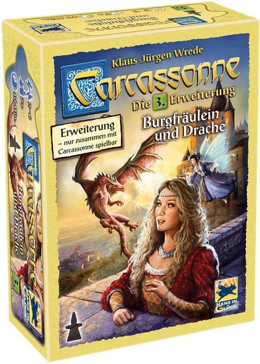 Produktbild: Carcassonne, Burgfr&auml;ulein und Drache (Spiel-Zubeh&ouml;r)